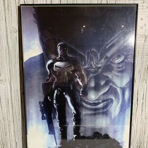 The Punisher Comic Book Character Art Print  Framed